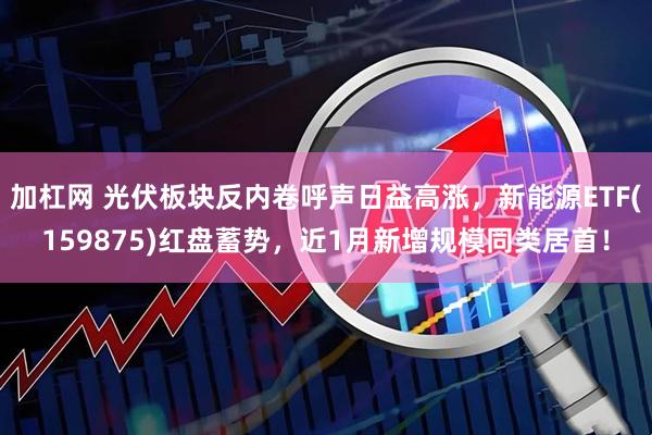 加杠网 光伏板块反内卷呼声日益高涨，新能源ETF(159875)红盘蓄势，近1月新增规模同类居首！