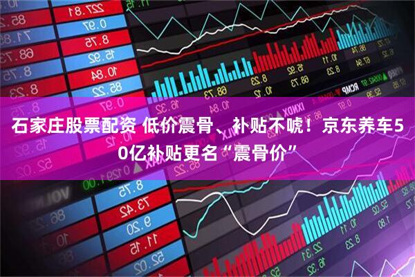 石家庄股票配资 低价震骨、补贴不唬！京东养车50亿补贴更名“震骨价”